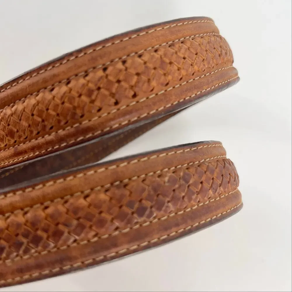 Tony Lama Vintage Tan Leather Western Belt Size 40